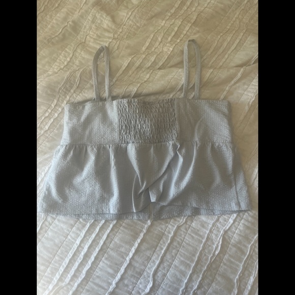 J. Crew seersucker tie front top - Picture 3 of 3